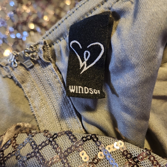 Windsor Strapless Mesh Sequin Dress - Picture 8 of 10